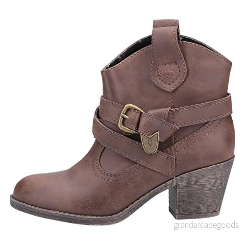 Rocket Dog dam Satire kort skaft cowboystövlar, Mörkbrun C03, 38 EU 5054211203243