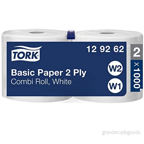 Industrirullar Tork W1/W2 Basic 2 lagig vit 129262 7310791188782