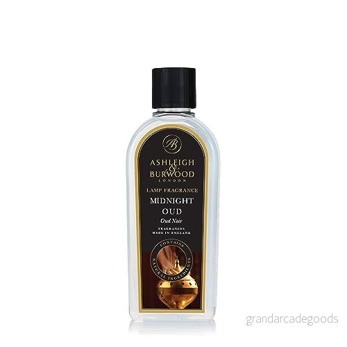 Ashleigh & Burwood Midnatt doftande påfyllning 500 ml kraftfull och renande hemdoft exotisk träig doft med citrus, patchouli, vanilj mysk. Tillverkad i Storbritannien 5033271019827