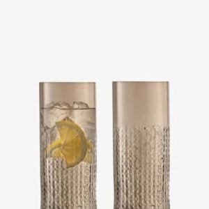LSA Wicker Highball 400 ml brungrå set med 2 munblåst och handgjort glas WR06 5012548570926 LSA Wicker Highball 400 ml brungrå set med 2 munblåst och handgjort glas WR06 5012548570926