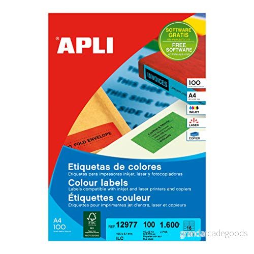 APLI 12977 permanenta etiketter, 105,0 x 37,0 mm, 100 ark 8410782129776