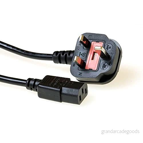 ACT IEC kabel 1 m (EU), C13 kabel, PC strömkabel, typ G kontakt till 3 stift skyddskontakt vinklad AK5441 8716065467765