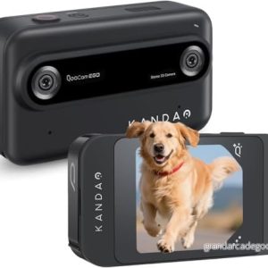KanDao 3D Digital Camera, QooCam EGO, 4K 60fps Capture Stereoscopic Instant View Display Video IMU Image Stabilization, 2.54″ Touch Screen 6972805230439 KanDao 3D Digital Camera, QooCam EGO, 4K 60fps Capture Stereoscopic Instant View Display Video IMU Image Stabilization, 2.54″ Touch Screen 6972805230439