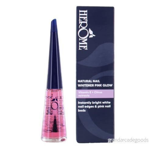 Herome Natural Nail Whitener Pink Glow (Klassiker) 10 ml. Framhäver den naturliga rosa färgen i nageln och nageltipparna upplevs vitare. (fransk manikyr på ett steg) 8711661022202