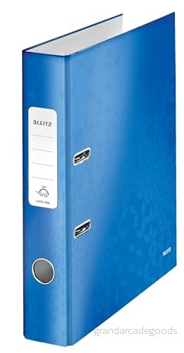 Leitz WOW Gaffelpärm, A4, 50 mm bred rygg, blå metallic, 10060036 4002432394746
