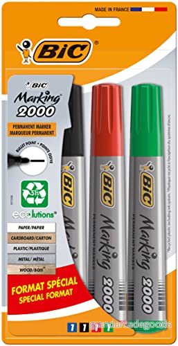 Bic TS 140401 Märkning 2000 kulspets permanent märkare, paket med 4 3086120020040