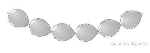 Folat Silver Metallic Balloon Garland Button Balloons 3 meter 8714572084789