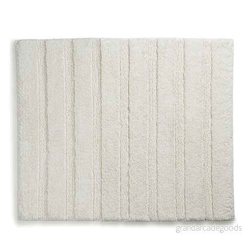 Kela Badmatta Megan, 65 cm x 55 cm, 100% bomull, offvit, halkfri, tvättbar upp till 30 C, lämplig för golvvärme, 23580 4025457235801