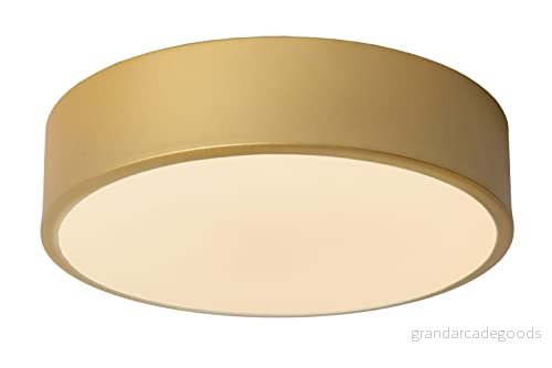 Lucide LED taklampa Unar, guld matt, Ø 20 cm 5411212791849