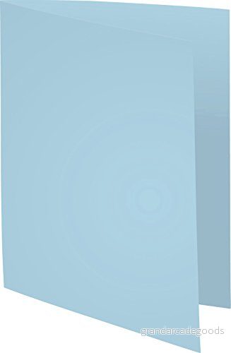 Exacompta Ref. 421006E Förpackning med 100 Forever® 170 g/m2 halvhårda mappar offsetkant 100% återvunna och Blue Angel certifierade storlek 24x32cm för A4 format ljusblå färg 3288584215066