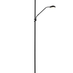 Lucide Zenith LED uplight golvlampa med läslampa, svart 5411212193896 Lucide Zenith LED uplight golvlampa med läslampa, svart 5411212193896