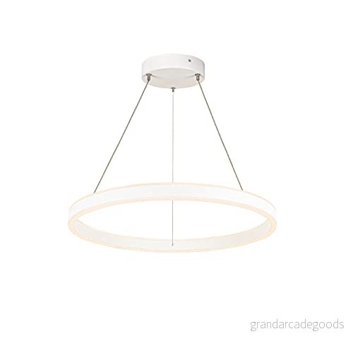 SLV Pendellampa ONE 60 PD PHASE UP/DOWN/vardagsrumslampa, inomhusbelysning, hängande lampa matsal, LED, taklampa/CCT strömbrytare 2700/3000K 24W 830lm vit dimbar aluminium 4024163249102
