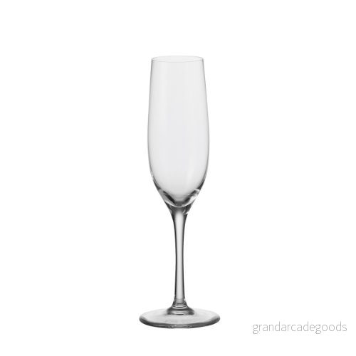 Leonardo Ciao champagneglas set om 6, Prosecco glas med draget handtag, diskmaskinssäkra champagnebägare, höjd 22,5 cm, 190 ml, 061445 4045037614451