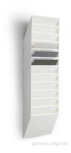 Durable 1709781010 broschyrställ vägg Flexiboxx 12, A4 liggande, 1 set, vit 7318089781011