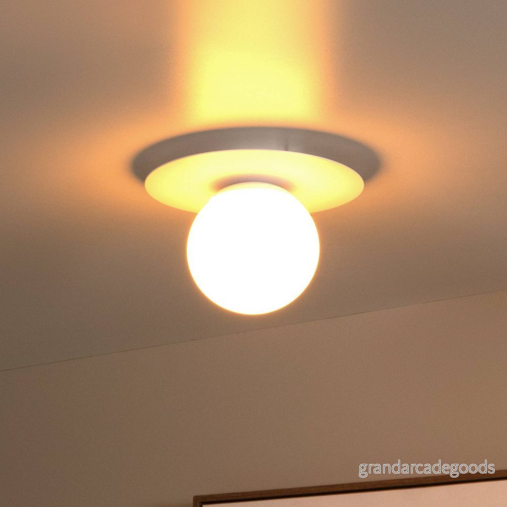 Lucide Tricia taklampa, vit, Ø 25 cm, glas, 1 lampa, E27 5411212792006
