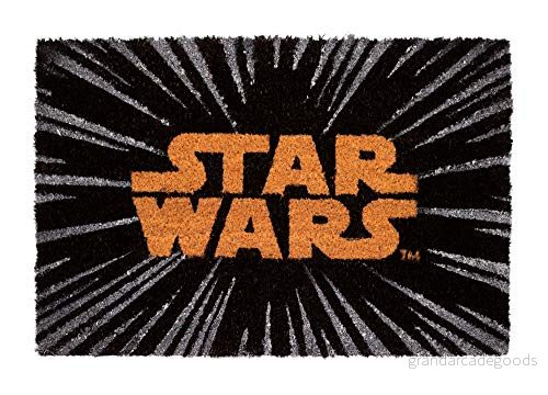 Grupo Erik Star Wars Logo Door Mat 15.7 x 23.6 inches 40 60 cm Coconut Coir Eco Friendly 100% Indoor & Outdoor Gifts 8435497228040
