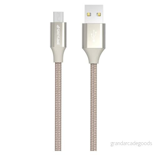 GreyLime USB A till mikro flätad kabel för Samsung Nokia, Huawei, kamera beige 1 m/3,3 fot 5713661003420