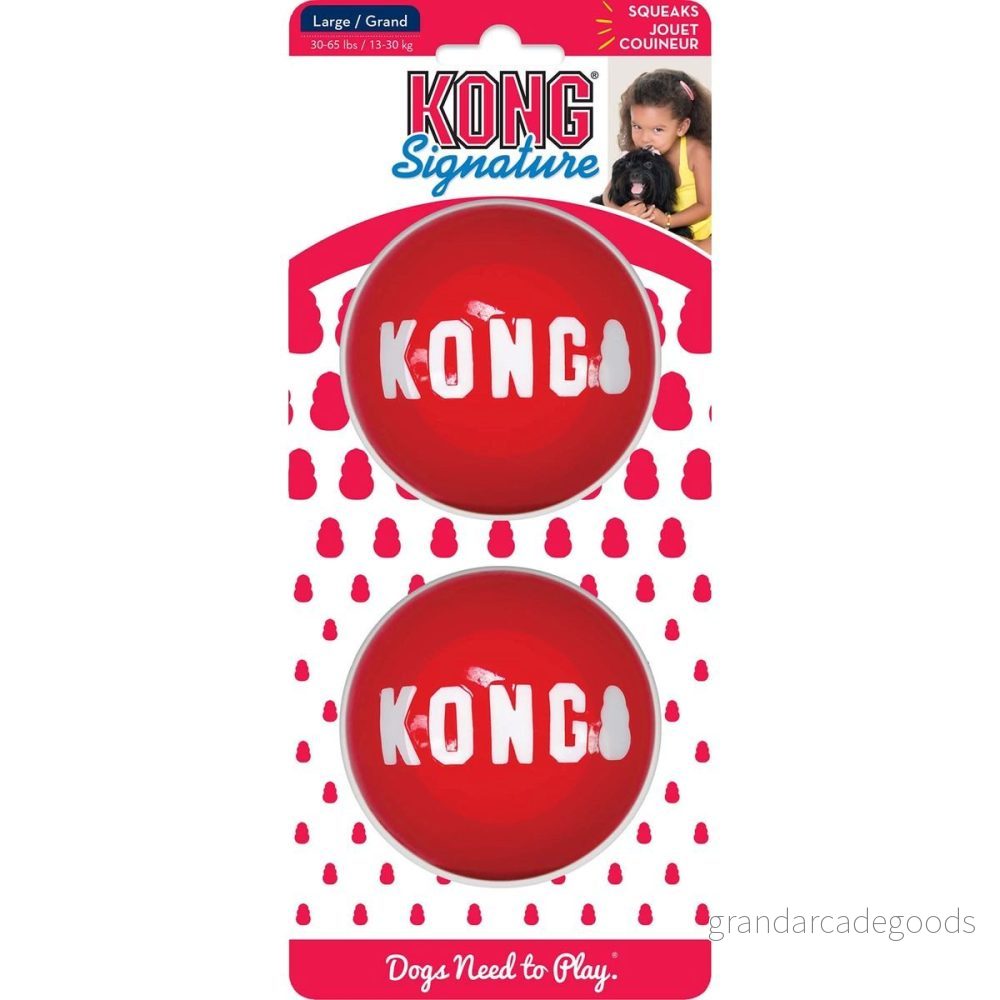 KONG Signature Balls Stor 8 cm - 2-pack 35585476162