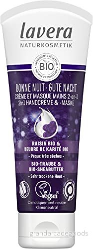 lavera Bonne Nuit 2 i 1 handkräm och mask naturkosmetika vegan certifierad ekologisk druva sheasmör 75 ml 4021457645152