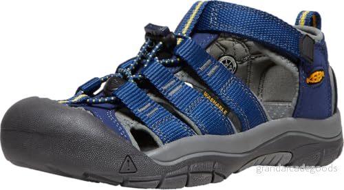 KEEN Newport H2 unisex barn Sandal, Gargoyle med blå djup, 36 EU 887194188086