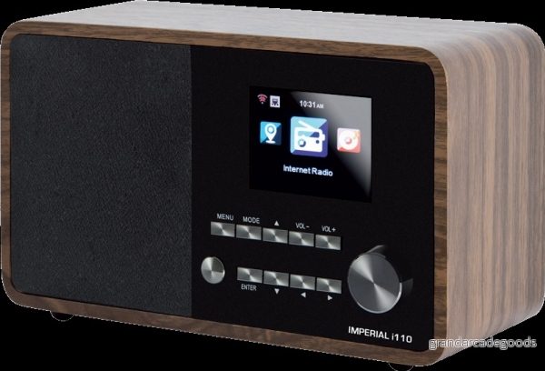 Imperial 22 320 00 i110 internetradio (TFT färgskärm, WLAN, linjeutgång, strömförsörjning) brun 4024035223209