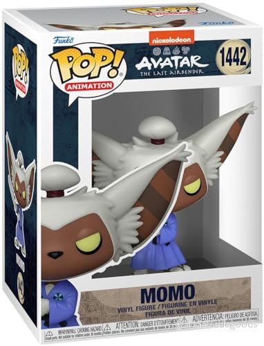 Funko POP! Animering: Avatar: the Last Airbender Momo samlarobjekt vinylfigur presentidé officiella varor leksaker för barn och vuxna animefans modellfigur samlare display 889698721042