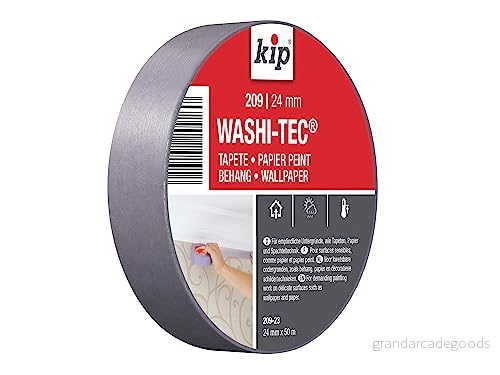 Kip Tape 209 23 Washi Tec tunt täckband av special papper för slumpmässiga färgkanter målarkarp sträckning och målning på känsliga underlag 24 mm x 50 m 4013142209237 Kip Tape 209 23 Washi Tec tunt täckband av special papper för slumpmässiga färgkanter målarkarp sträckning och målning på känsliga underlag 24 mm x 50 m 4013142209237