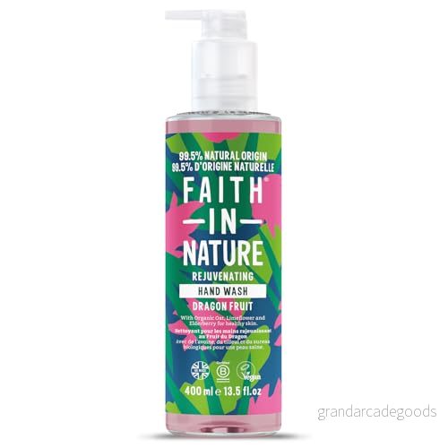Faith In Nature naturlig drakfrukt handtvättbar lotion, vitaliserande, vegansk och fri från djurförsök, utan SLS eller parabener, 400 ml 708002041297
