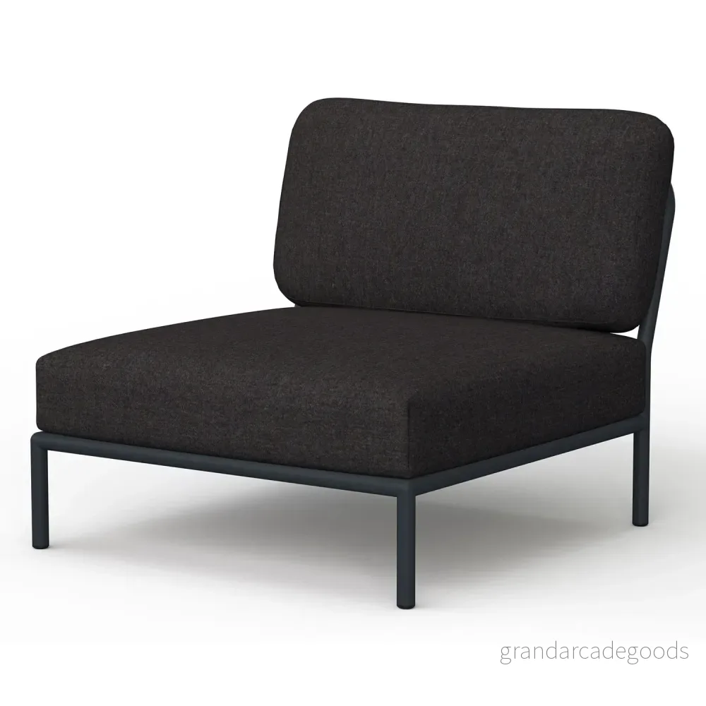 HOUE LEVEL / Lounge Chair Trädgårdsstol Sooty Grey/Dark Grey L81 x W95 H82 SH38 cm 5714098011828