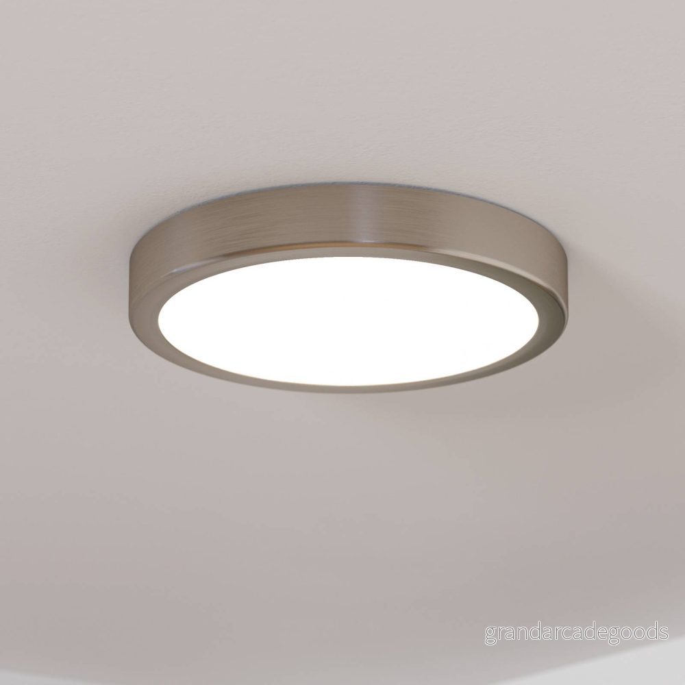EGLO LED panel för utanpåliggande montering Fueva 5 IP20 830 nickel Ø21cm 9008606244843