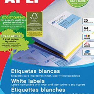 APLI 1212 Permanenta vita etiketter 70,0 x 37,0 mm 25 ark 8410782012122