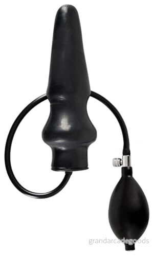 Late X Uppblåsbar latexplugg, Svart, 20 cm 4024144513932