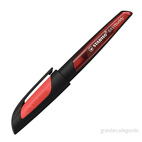 Ergonomisk Skolreservoarpenna STABILO EASYbuddy M spets Svart/korall 4006381546591