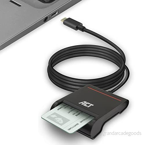 ACT eID kortläsare Belgium, USB C kortläsare, inte för vit app 2, Power LED status AC6020 8716065486728