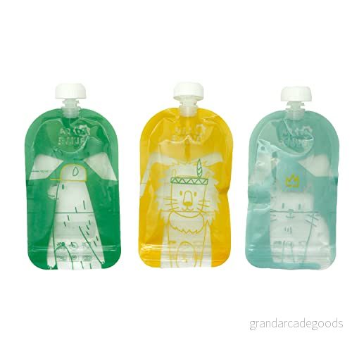Badabulle pack of 15 reusable food storage pouches 3661276174122