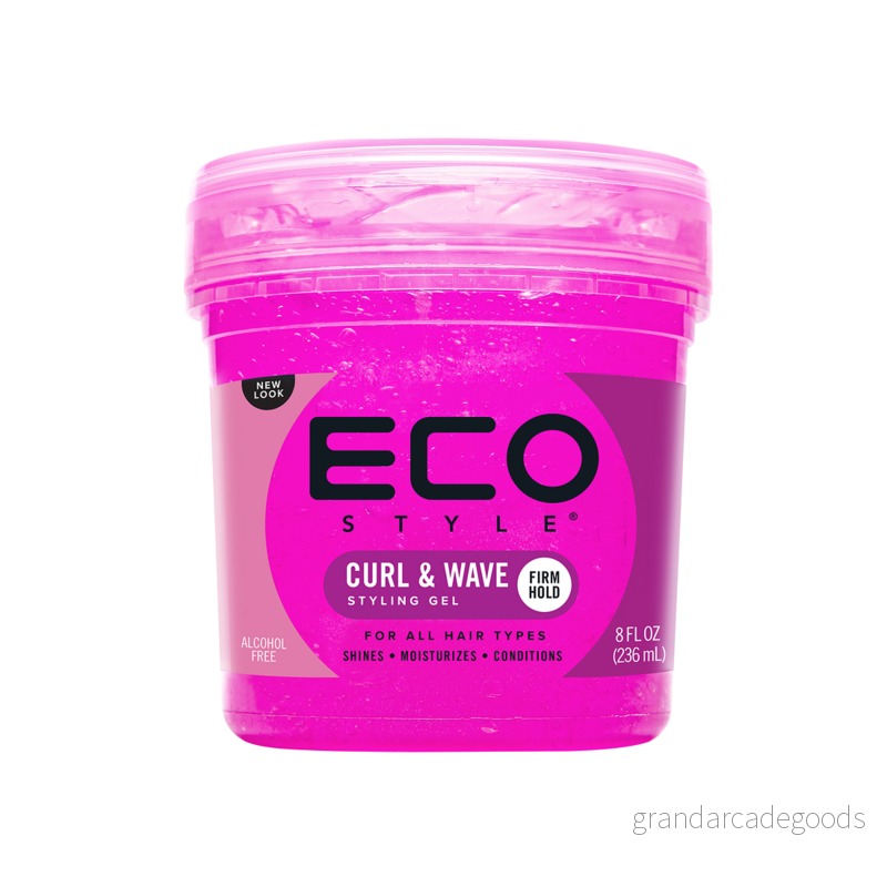 Eco Professional Curl & Wave Styling Gel Firm Hold Alle soorten haar 8 oz roze 748378001051