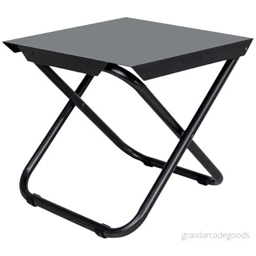 Crespo Camping sidobord AP290 bord fällbord vikbart aluminium 50 kg, aluminium, svart, en storlek passar alla 8421228336894