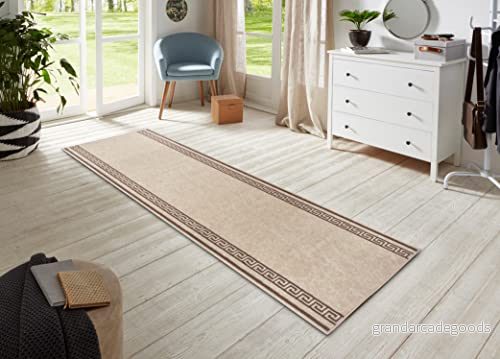 Hanse Home Matta, löpare, Casa, 80 x 200 cm Gångmatta, mjuk matta med kort lugg, modern design, löpare för hall, sovrum, barnrum, badrum, vardagsrum, kök, dekoration elfenben 4260770243953