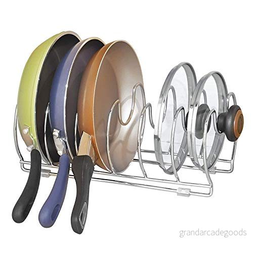 iDesign 48680EU Classico köksskåp arrangör för kastruller 30 cm, krom, stål, 33,5 x 16,1 13,13 cm 81492486800