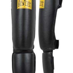 BENLEE benskydd av konstläder (1 par) Guardian Black S/M 4250206772881