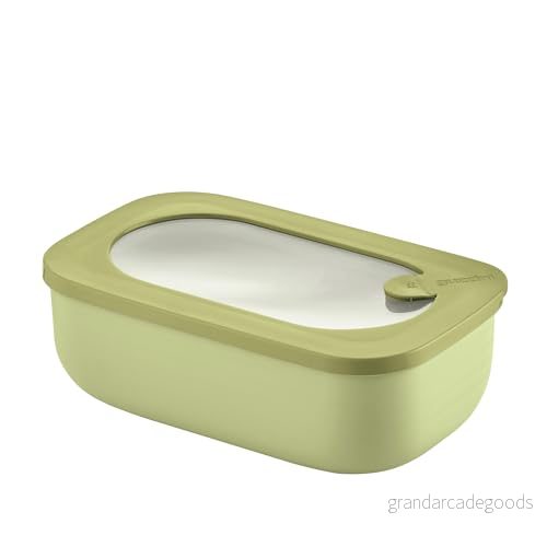 Guzzini Kitchen Active Design, STORE&MORE BIO, Rektangulär lufttät behållare för kyl/frys/mikrovågsugn Grön avokado, 20 x12 x h7cm 900 ml 171001253 8008392359708