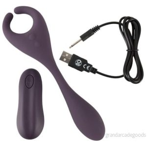 Couples Choice Fjärrstyrd parvibrator, Purpur, 18,5 cm 4024144553525