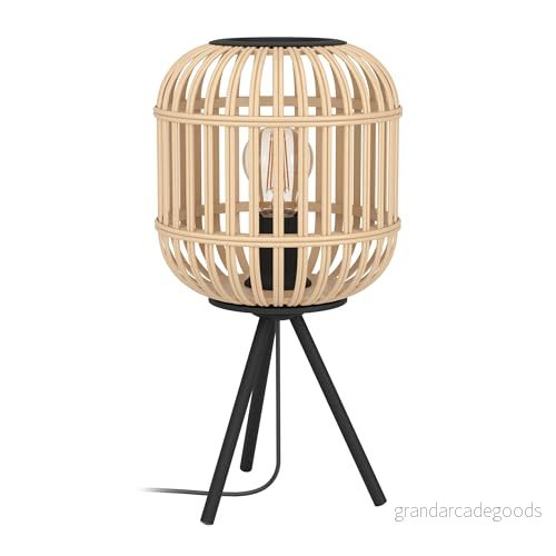 EGLO Bordslampa Bordesley med träskärm 9002759432188
