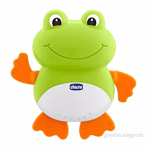 Chicco 0000972700000 Nadadora juguete de baño para agua och bañera, salpica al bebé, diseño rana smekande groda 8058664105502