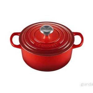 Le Creuset Signature Gjutjärnsgrill med lock, Ø 18 cm, rund, lämplig för alla typer av spisar och induktion, volym: 1,8 l, 2,572 kg, körsbärsröd 24147260615 Le Creuset Signature Gjutjärnsgrill med lock, Ø 18 cm, rund, lämplig för alla typer av spisar och induktion, volym: 1,8 l, 2,572 kg, körsbärsröd 24147260615
