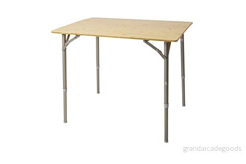 Bo Camp Urban utomhus campingbord fällbord trädgårdsbord fällbart bord höjd justerbart vikbart aluminium bambu trä 60 x 80 cm 8712013046501