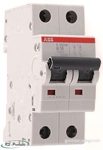 ABB S202M-C32 Miniatyr Brytare, 2 pol, typ C, 10/15 kA Brytkapacitet, 32 Amp ström (2CDS272001R0324) 4016779550338
