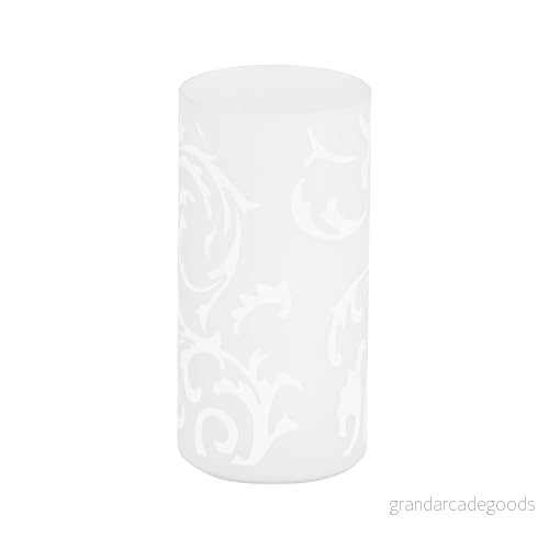 Eglo Geo, lampada tavolo minimalista in vetro opalino ogenomskinlig med motiv blommig, salotto con interruttore, presa E14 9002759912420