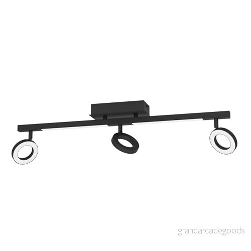 EGLO Cardillio 2 Takspot - Svart - Med 3 Ringar 9008606244447