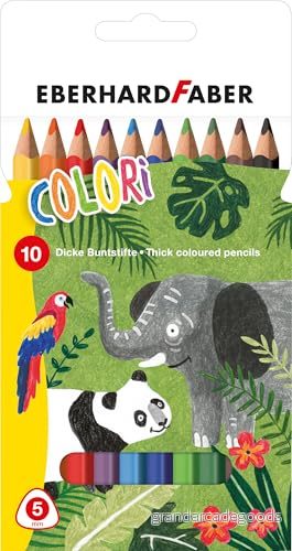 Eberhard Faber 511409 färgpennor set Colori, 10 jumbo i ergonomisk triangelform 4087205114097
